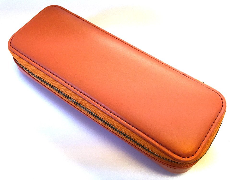 Amazon | ファスナー筆箱 (オレンジ) | ペンケース | 文房具・オフィス用品